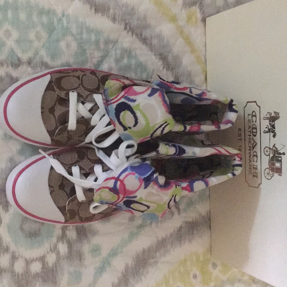 Coach Bonney Poppy IKAT HighTop shoes